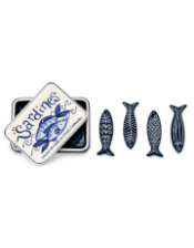 Set of Ceramic Sardine Chopstick Holders