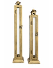 Extra Large Tall Antique Brass Candle Lantern