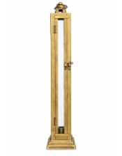 Extra Large Tall Antique Brass Candle Lantern