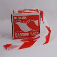Le Mark BT75500RWHEAVY Barrier Tape - Red & White Stripes 75mm x 500m