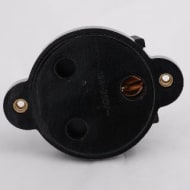 StageStore FM7081 15A Panel Socket Round 1 Gang Black