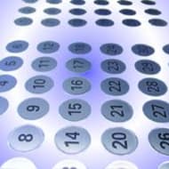 StageStore Silver Numbers Round Self Adhesive - 5 sets of 1 to 12