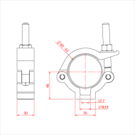 Doughty T57406 Slimline Mammoth 62mm Half Coupler Diagram Stage Electrics
