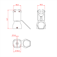 Doughty T84230 Cupped Curtain Brake Diagram Stage Electrics