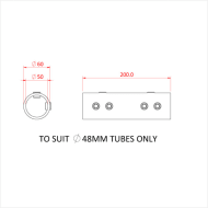 Doughty T2510801 Scaffold Solid Pipe Joiner 48mmDimensions Black Stage Electrics