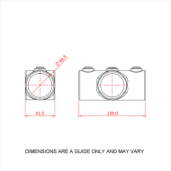 Doughty Pipeclamp Short 4-Way Crossover Dimension Stage Electrics