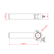 Doughty T57315 De-Rig Aluminium 50mm Boom Arm Dimension Stage Electrics