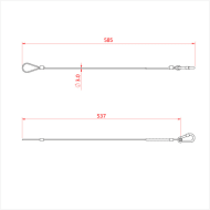 Doughty T22001 15Kg Safety Bond 3mm  M6 Screw Carabiner Dimensions Stage Electrics