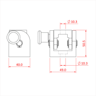 Doughty T85850 Space Saver Black WLL 100Kg Dimension Stage Electrics
