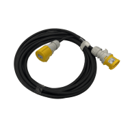 StageCable  16A 110V Motor Control Cable + Yellow 4 Pin Plug & Socket - 10m
