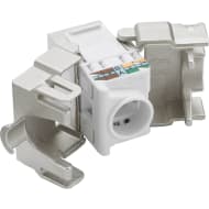 Excel 100-210 Cat6 FTP Screened Keystone Toolless Jack - Silver