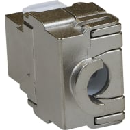 Excel 100-210 Cat6 FTP Screened Keystone Toolless Jack - Silver