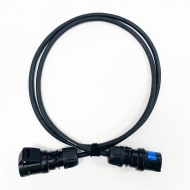 StageCable 16A Cable + 3pin Black Plug & Socket 1.5mm - 5m