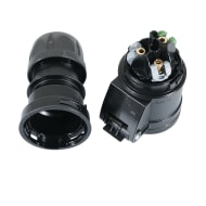 PCE 213-6TTX 16A 230V 3pin Cable Socket IP44 - Black TurboTwist