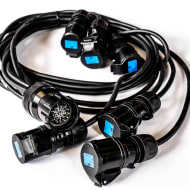 StageCable 19way Plug to 6 x 16A Sockets - Staggered Length 1.5mm