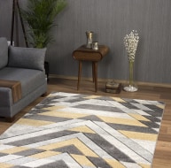 Asher Rug Grey-Mustard