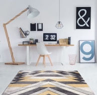 Asher Rug Grey-Mustard