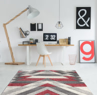 Asher Rug Grey-Red