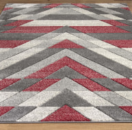 Asher Rug Grey-Red