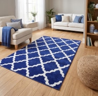 navy white stylish pattern rug
