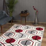 Elise Rug Cream-Red