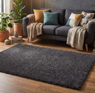 charcoal shaggy rug