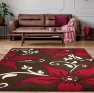 Primrose Rug Choc-Red