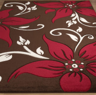 Primrose Rug Choc-Red