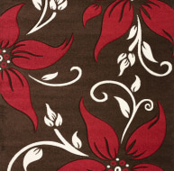 Primrose Rug Choc-Red