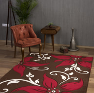 Primrose Rug Choc-Red