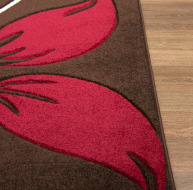 Primrose Rug Choc-Red