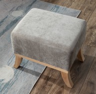 Chair + Footstool 1986 Light Grey