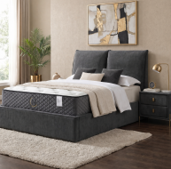 reversible luxury mattress on grey bed