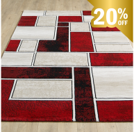 Lagos Rug - Cream Red