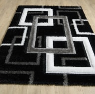 Mercury Rug - Black Grey