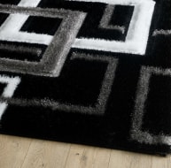 Mercury Rug - Black Grey