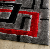 Mercury Rug - Grey Red