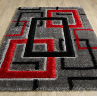 Mercury Rug - Grey Red