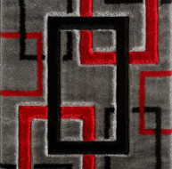 Mercury Rug - Grey Red