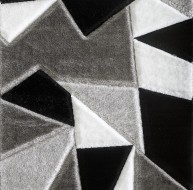 Pluton Rug - Black Grey