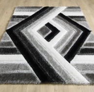 Saturn Rug - Black Grey