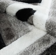 Saturn Rug - Black Grey