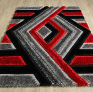 Saturn Rug - Grey Red