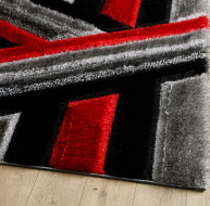 Saturn Rug - Grey Red
