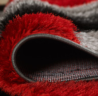 Saturn Rug - Grey Red