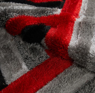 Saturn Rug - Grey Red