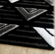 Venus Rug - Black Grey