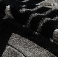 Venus Rug - Black Grey