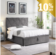 Dublin Grey Gas Lift Bed