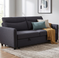 dark grey fabric sofabed